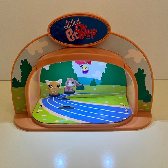 Hasbro LPS Littlest Pet Shop Orange Outdoor Scene Dome Stage [WORKING] - Picture 1 of 5